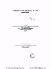 “CONCEPT OF ‘CHARDI KALA’ IN GURU NANAK BANI” — cover