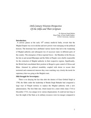 18th Century Western Perspective Of The Sikhs And Their Scripture — cover