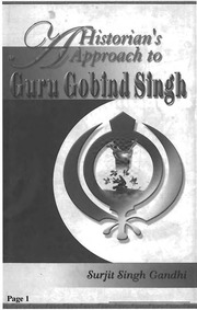 A Historians Approach To Guru Gobind Singh — cover