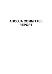 Ahooja Committee Report — cover