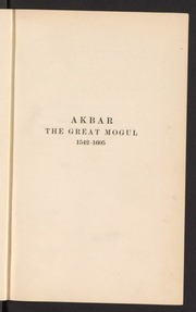 Akbar The Great Mogul 1542-1605 — cover