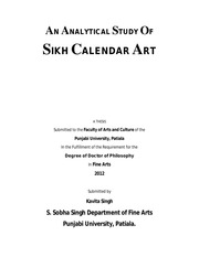An Analytical Study Of Sikh Calender Art — cover