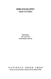 Bibliography Sikh Studies — cover