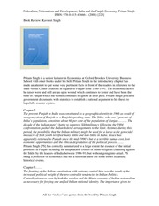 Book Review - Federalism, Nationalism and Development; India and the Panjab Economy — cover
