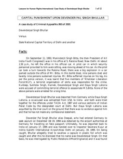 Capital Punishment Upon Devenderpal Singh Bhullar — cover