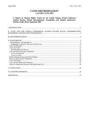 Caste Discrimination - A Global Concern — cover
