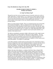 Chairs In Sikh Studies In America - Problems And Solutions — cover