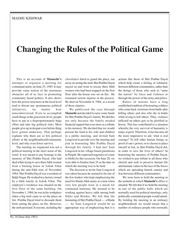 Changing The Rules Of Political Game — cover