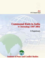 Communal Riots In India - A Chronology 1947-2003 — cover