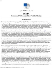 Communal Violence And The Denial Of Justice — cover