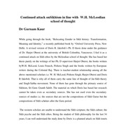 Continued Attack On Sikhism In Line With W.H. McLeodian School Of Thought — cover