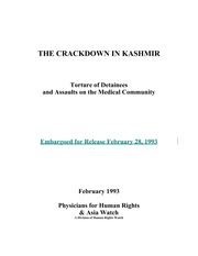 Crackdown In Kashmir - Torture and Obstruction of Health Care — cover