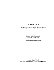 Dead Silence - The Legacy Of Human Rights Abuses In Punjab — cover