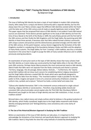Defining A Sikh - Tracing The Historic Foundations Of Sikh Identity — cover
