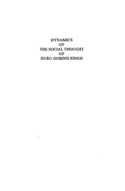 Dynamics Of The Social Thought Of Guru Gobind Singh — cover