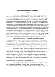 Educational Philosophy Of Guru Nanak Dev Ji — cover