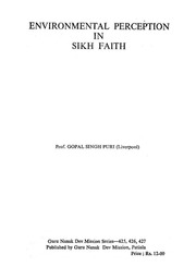 Environmental Perception In Sikh Faith — cover