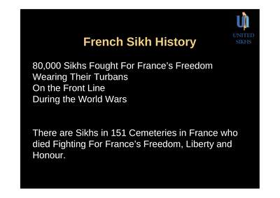 French Sikh History Presentation — cover