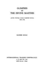 Glimpses Of The Divine Masters — cover