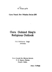 Guru Gobind Singhs Religious Outlook — cover