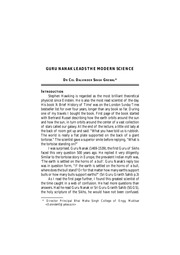 Guru Nanak Leads The Modern Science — cover