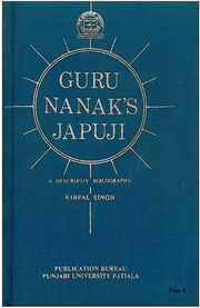 Guru Nanak's Japuji - A Descriptive Bibliography — cover
