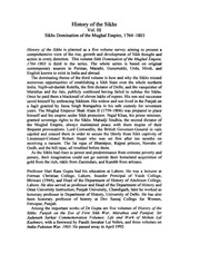 History Of The Sikhs Vol. III Sikh Domination Of The Mughal Empire (1764-1803) — cover