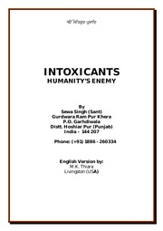 Intoxicants Humanity's Enemy — cover
