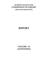 Justice Nanavati Commission Of Enquiry - Volume II — cover