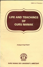 Life And Teachings Of Guru Nanak — cover