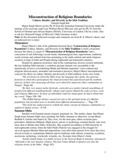 Misconstruction Of Religious Boundaries — cover