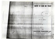 Now It Can Be Told — cover