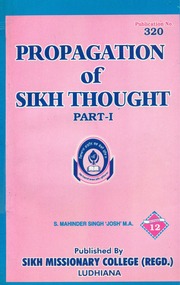Propagation Of Sikh Thought — cover