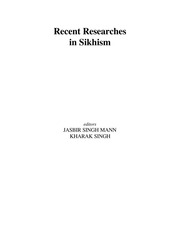 Recent Researches In Sikhism — cover