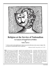 Religion At The Service Of Nationalism — cover