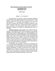 Sikh Theory Of Evolution - Haumein And Problem Of Hermeneutics — cover