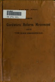 The Gurdwara Reform Movement And The Sikh Awakening — cover