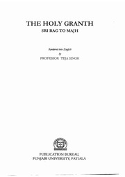 The Holy Granth - Sri Rag To Majh — cover