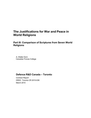 The Justifications For War And Peace In World Religions - Part III — cover