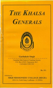 The Khalsa Generals — cover