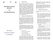 The Philosophy And Beliefs Of The Sikh Religion — cover