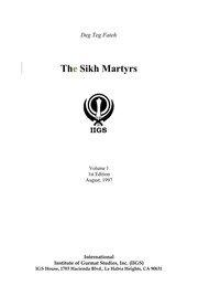 The Sikh Martyrs (Part I up to 1762) — cover