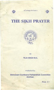 The Sikh Prayer — cover