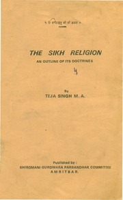 The Sikh Religion - An Outline Of Its Doctrines — cover