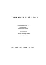 Thus Spake Baba Nanak — cover