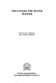 Thus Spake The Tenth Master — cover