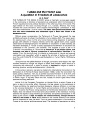 Turban And The French Law — cover