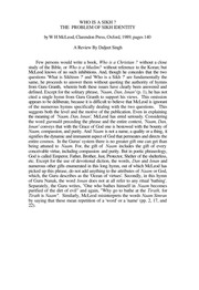Who Is A Sikh - The Problem Of Sikh Identity — cover