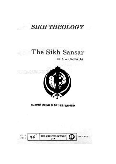 TheSikhSansarUSACanadaVol 6No 1March1977SikhTheology The Sikh Sansar USA-Canada Vol 6 No 1 March 1977 Sikh Theology — cover