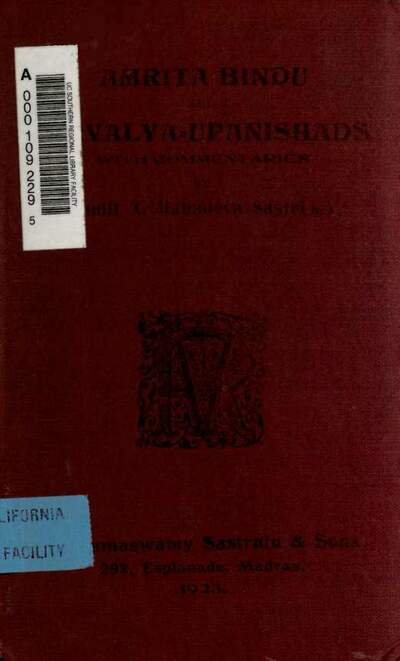 Amrit Bindu And Kaivalya Upanishads Minor Upanishads — cover